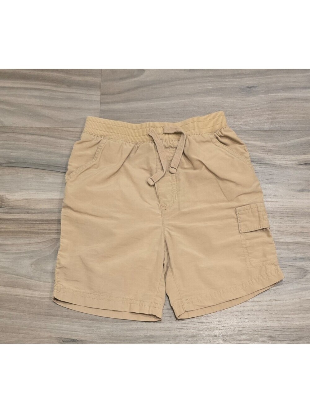 Jumping Beans Boys Khaki Cargo Shorts Size 4T Drawstring Waist Casual Shorts